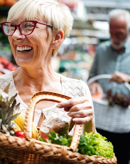 woman with basket